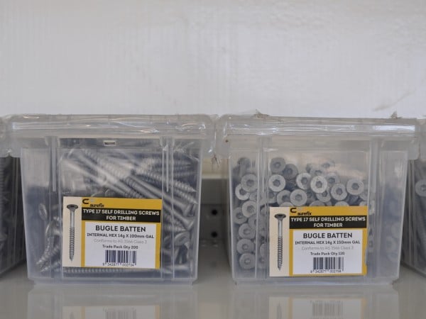 An assortment of Bugle Batten Screws, available at Parklea Sand & Soil. These durable screws feature a bugle head design, perfect for securing battens and other timber applications. The screws come in various sizes and are crafted from high-quality materials, ensuring long-lasting performance. Shop now for reliable and efficient Bugle Batten Screws at Parklea Sand & Soil's online portfolio.