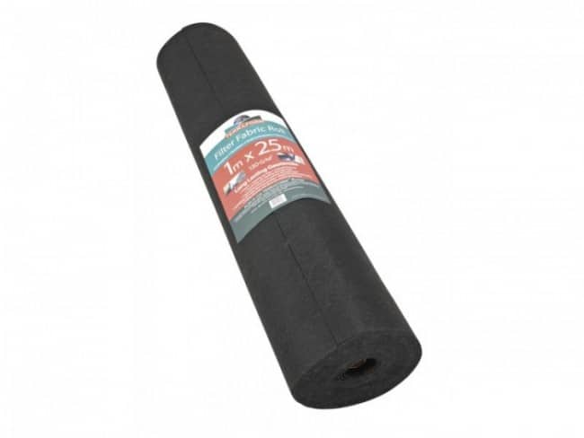 A roll of black geotech fabric, used for landscaping and gardening projects. The fabric is made of durable material and is designed to prevent weed growth, promote soil stability, and enhance drainage. It is suitable for various applications such as retaining walls, pathways, and flower beds. The roll is neatly packaged and ready for use. Available at Parklea Sand & Soil Australia.