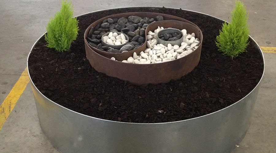 Galvanised steel garden rings for sturdy and versatile landscaping | Parklea Sand & Soil.