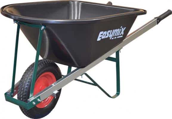 W250P 100L Garden Tray Wheelbarrow. 30mm powder coated, flat bar undercarriage, and 25mm upright supports. Weighing only 13kgs this wheelbarrow is perfect for the backyard gardener or ‘DIYer’. - Parklea Sand and Soil.