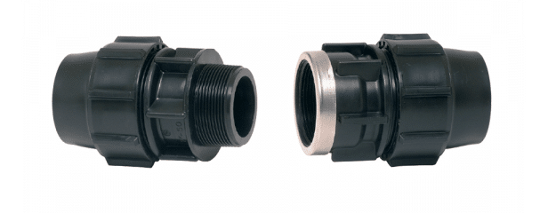Plasson Compression Adaptors, available in both Male and Female Adaptors. Suitable for most chemicals and even potable drinking water. Made in Australia.