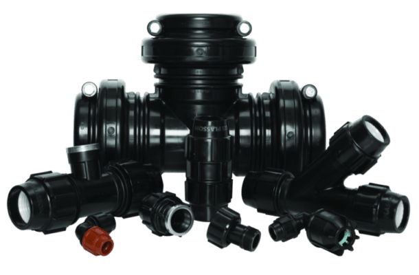 High-quality metric compression fittings for efficient plumbing solutions. Featuring Coupling, Adapters, Elbows, and Tees. - Parklea Sand & Soil
