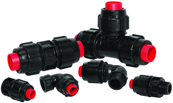 Plasson Rural Compression Fittings, available in wide range or Metric Compression Fittings. Metric To Rural Conversion Kit. For sale at Parklea Sand & Soil Australia.